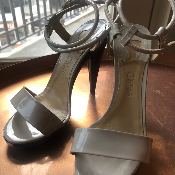 CHLOE leather sandals with 4.5 in heels - Picture 2 of 6